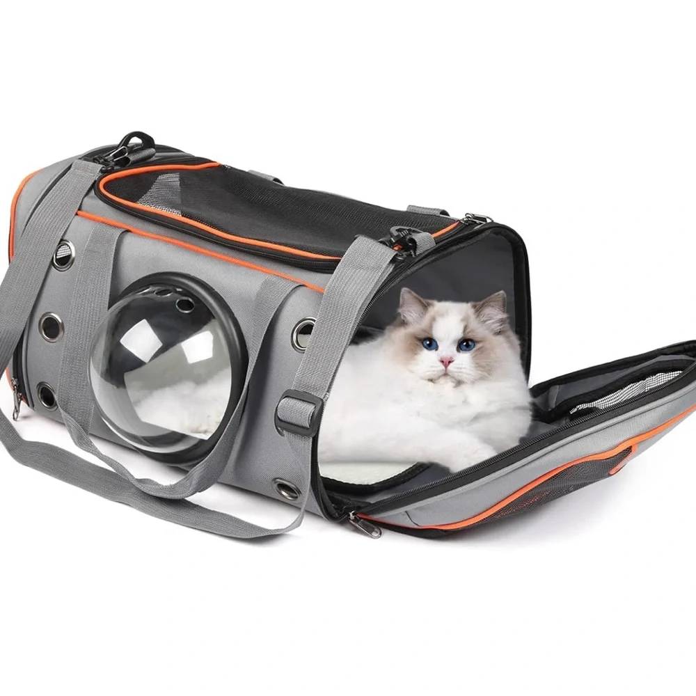 (S/M) Pet carrier bag w/ clear bubble window